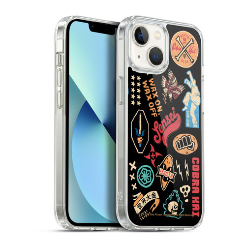 Cobra Kai Season 5 Key Art Icons Pattern Soft Gel Case for Apple iPhone 13