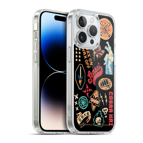 Cobra Kai Season 5 Key Art Icons Pattern Soft Gel Case for Apple iPhone 14 Pro & MagSafe