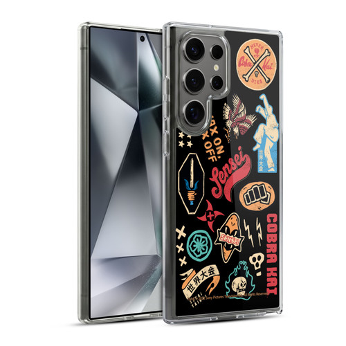 Cobra Kai Season 5 Key Art Icons Pattern Soft Gel Case for Samsung Galaxy S24 Ultra 5G & MagSafe