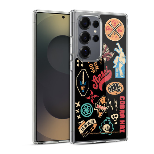 Cobra Kai Season 5 Key Art Icons Pattern Soft Gel Case for Samsung Galaxy S25 Ultra & MagSafe