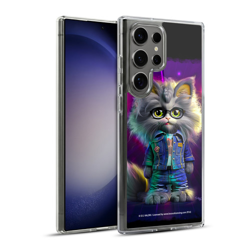 D.S. Valori Kitty And Puppy Kitty In Jeans Soft Gel Case for Samsung Galaxy S23 Ultra 5G & MagSafe