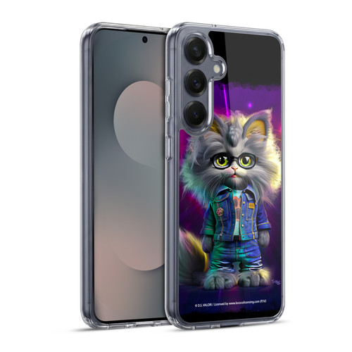 D.S. Valori Kitty And Puppy Kitty In Jeans Soft Gel Case for Samsung Galaxy S25+ & MagSafe