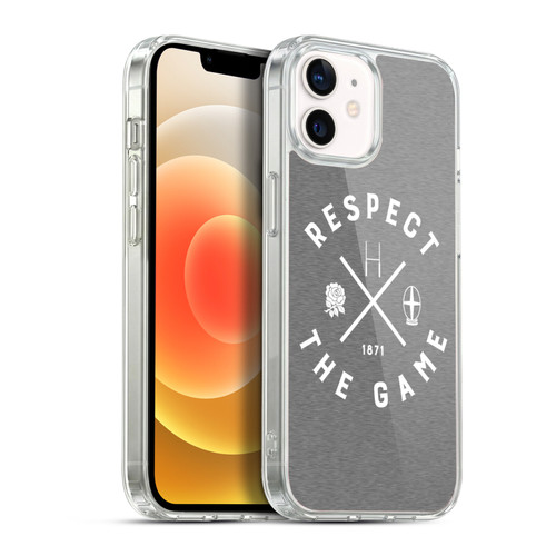England Rugby Union Typography  Respect The Game Soft Gel Case for Apple iPhone 12 / iPhone 12 Pro & MagSafe