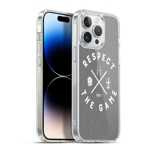 England Rugby Union Typography  Respect The Game Soft Gel Case for Apple iPhone 13 Pro Max & MagSafe
