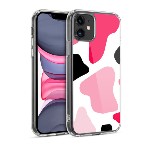 Grace Illustration Cow Prints Pink Soft Gel Case for Apple iPhone 11