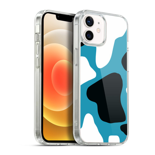 Grace Illustration Cow Prints Blue Soft Gel Case for Apple iPhone 12 / iPhone 12 Pro & MagSafe