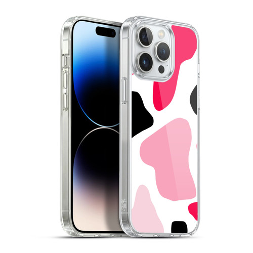 Grace Illustration Cow Prints Pink Soft Gel Case for Apple iPhone 13 Pro Max & MagSafe