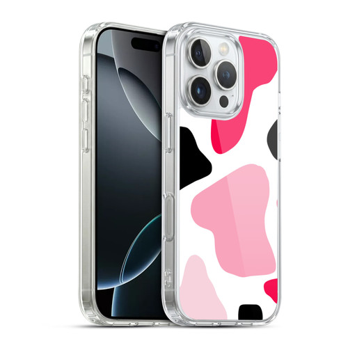 Grace Illustration Cow Prints Pink Soft Gel Case for Apple iPhone 16 Pro & MagSafe
