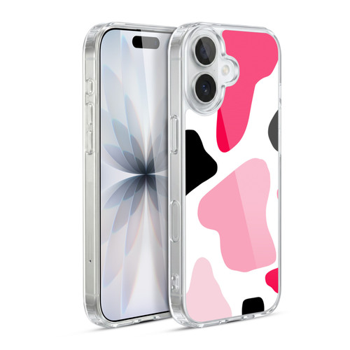 Grace Illustration Cow Prints Pink Soft Gel Case for Apple iPhone 17