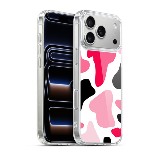 Grace Illustration Cow Prints Pink Soft Gel Case for Apple iPhone 17 Pro Max