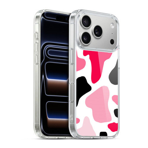 Grace Illustration Cow Prints Pink Soft Gel Case for Apple iPhone 17 Pro