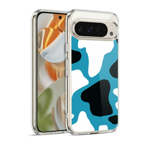 Grace Illustration Cow Prints Blue Soft Gel Case for Google Pixel 9 / Pixel 9 Pro