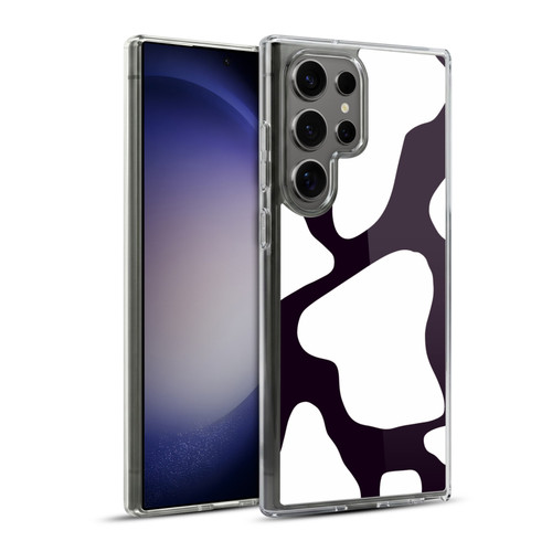 Grace Illustration Cow Prints Black And White Soft Gel Case for Samsung Galaxy S23 Ultra 5G & MagSafe