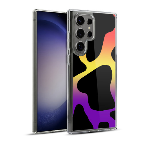 Grace Illustration Cow Prints Sunset Soft Gel Case for Samsung Galaxy S23 Ultra 5G & MagSafe