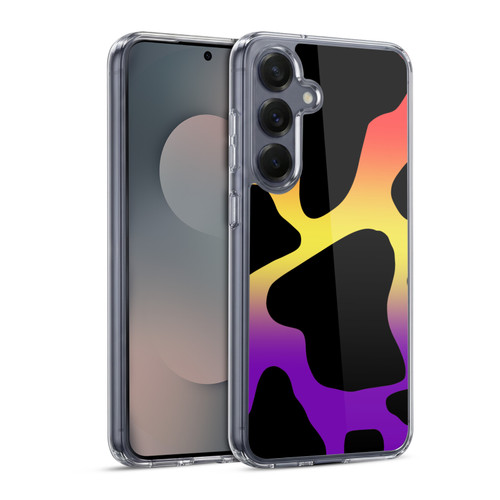 Grace Illustration Cow Prints Sunset Soft Gel Case for Samsung Galaxy S25 & MagSafe
