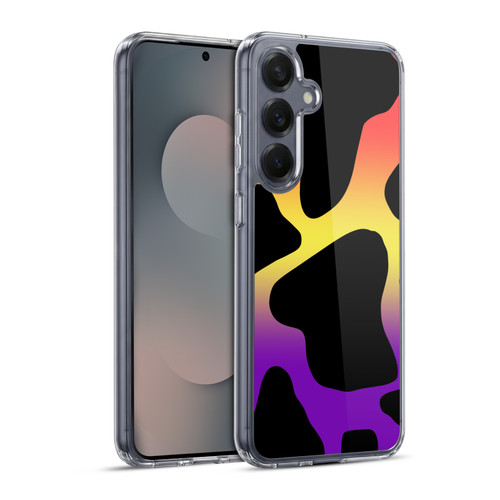 Grace Illustration Cow Prints Sunset Soft Gel Case for Samsung Galaxy S25+ & MagSafe