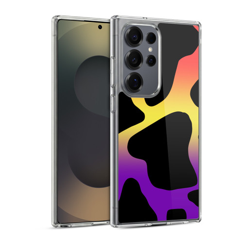Grace Illustration Cow Prints Sunset Soft Gel Case for Samsung Galaxy S25 Ultra & MagSafe