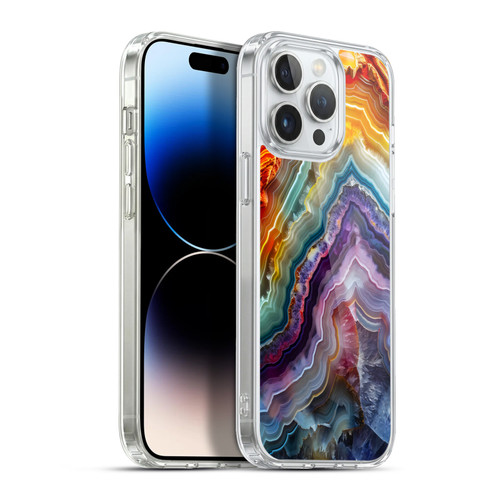 Haroulita Agates Stripes Soft Gel Case for Apple iPhone 13 Pro Max & MagSafe