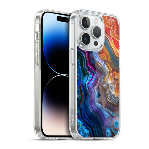 Haroulita Agates Multicolor Soft Gel Case for Apple iPhone 14 Pro & MagSafe