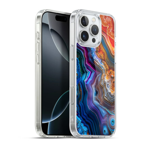 Haroulita Agates Multicolor Soft Gel Case for Apple iPhone 16 Pro Max & MagSafe