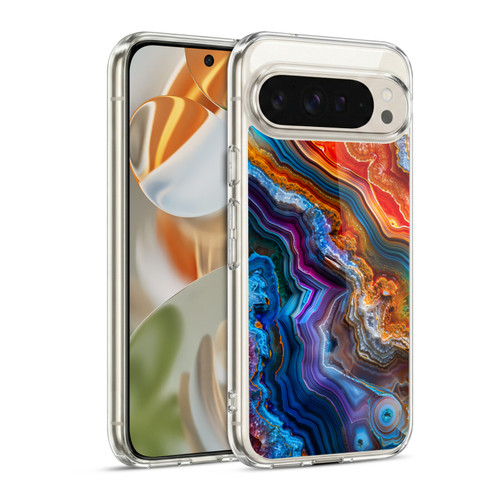 Haroulita Agates Multicolor Soft Gel Case for Google Pixel 9 / Pixel 9 Pro