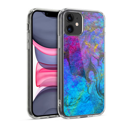 Haroulita Marble Blue Gold 2 Soft Gel Case for Apple iPhone 11