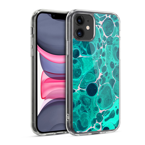 Haroulita Marble Teal Bubbles Soft Gel Case for Apple iPhone 11