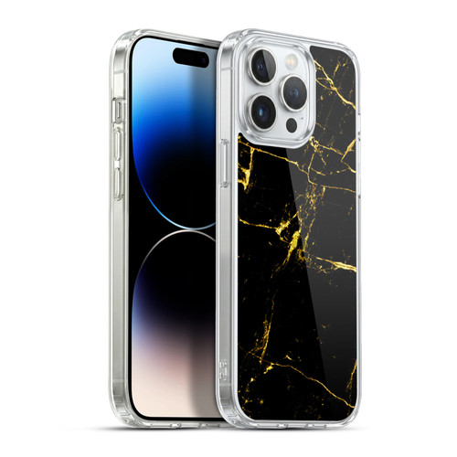 Haroulita Marble Black And Gold Soft Gel Case for Apple iPhone 13 Pro Max & MagSafe