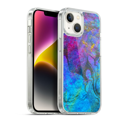 Haroulita Marble Blue Gold 2 Soft Gel Case for Apple iPhone 14