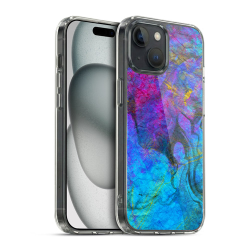Haroulita Marble Blue Gold 2 Soft Gel Case for Apple iPhone 15 & MagSafe