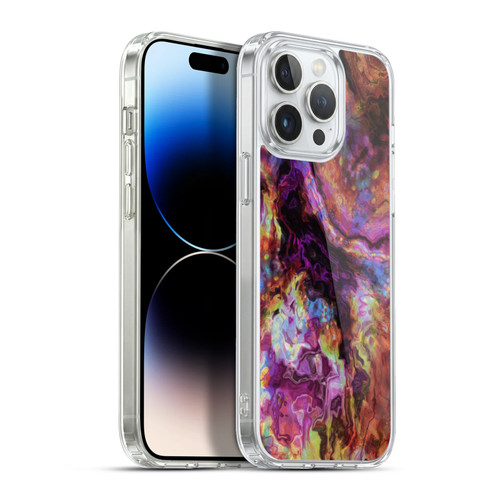 Haroulita Marble 2 Red Purple Soft Gel Case for Apple iPhone 13 Pro Max & MagSafe