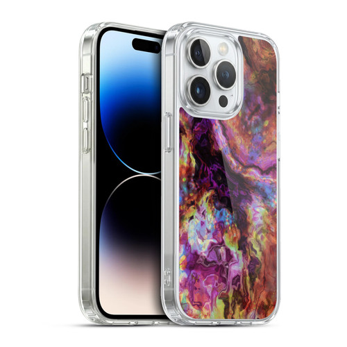 Haroulita Marble 2 Red Purple Soft Gel Case for Apple iPhone 13 Pro & MagSafe