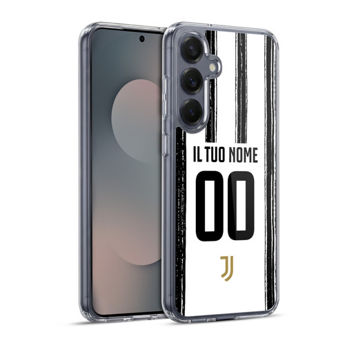 Custom Customised Personalised Juventus Football Club 2020/21 Race Kit Home Soft Gel Case for Samsung Galaxy S25+ & MagSafe