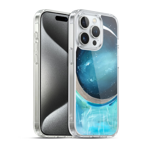 Mai Autumn Space And Sky Silver Moon Garden Soft Gel Case for Apple iPhone 15 Pro & MagSafe