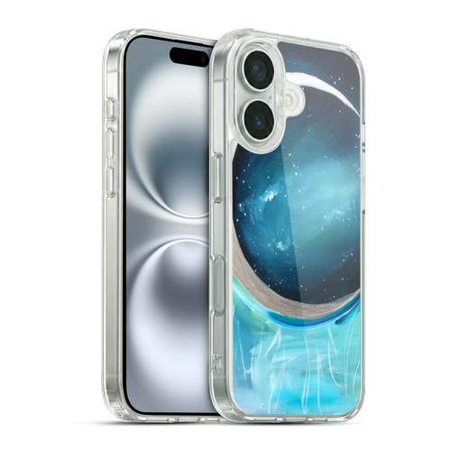 Mai Autumn Space And Sky Silver Moon Garden Soft Gel Case for Apple iPhone 16 & MagSafe