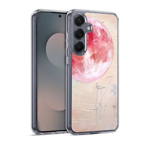 Mai Autumn Space And Sky Pink Moon Soft Gel Case for Samsung Galaxy S25 & MagSafe