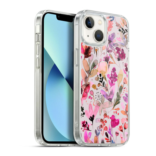 Ninola Botanical Patterns Artsy Ink Flowers Soft Gel Case for Apple iPhone 13