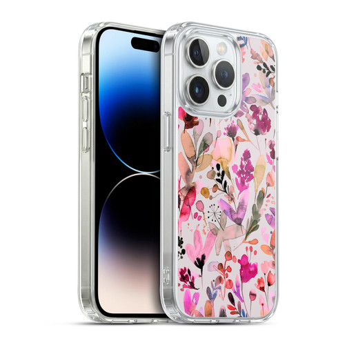 Ninola Botanical Patterns Artsy Ink Flowers Soft Gel Case for Apple iPhone 14 Pro & MagSafe