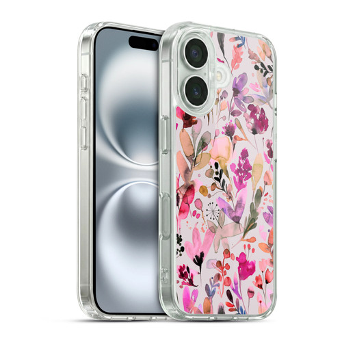 Ninola Botanical Patterns Artsy Ink Flowers Soft Gel Case for Apple iPhone 16 & MagSafe