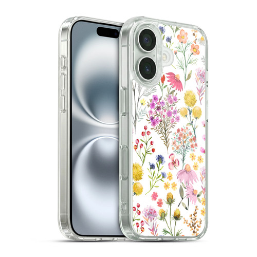 Ninola Botanical Patterns Delicate Soft Gel Case for Apple iPhone 16 & MagSafe