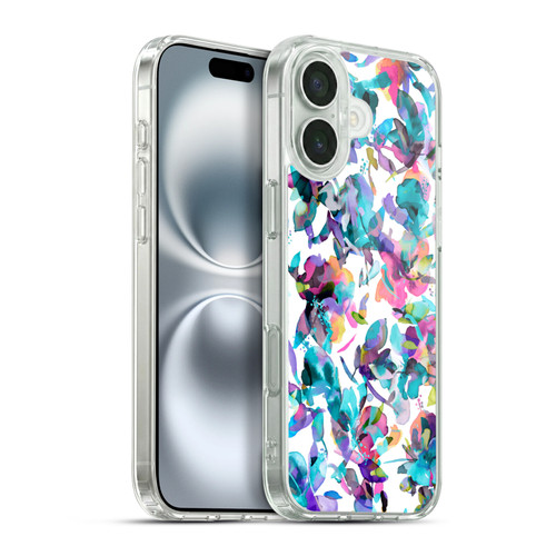 Ninola Botanical Patterns Watery Hibiscus Soft Gel Case for Apple iPhone 16 Plus & MagSafe