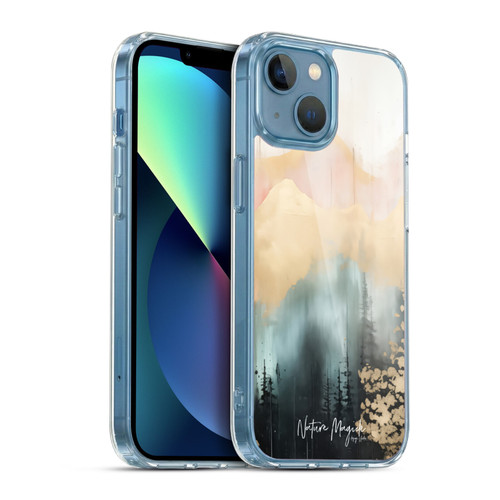 Nature Magick Fascinating Hills Watercolor Soft Gel Case for Apple iPhone 13 Mini & MagSafe