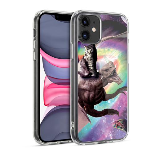 Random Galaxy Space Cat Galaxy Dragon Soft Gel Case for Apple iPhone 11