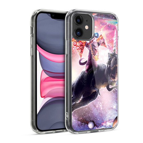 Random Galaxy Space Cat Thug & Dinosaur Unicorn Soft Gel Case for Apple iPhone 11
