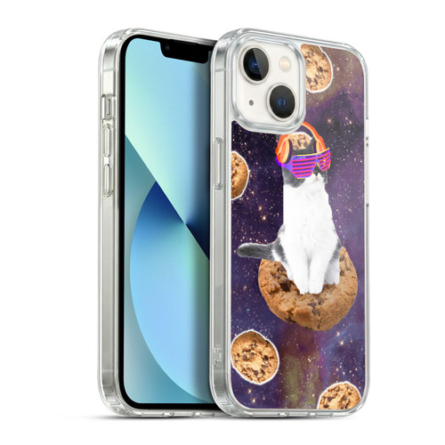 Random Galaxy Space Cat Dream Cookie Galaxy Soft Gel Case for Apple iPhone 13