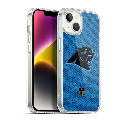 NFL Carolina Panthers Logo Football Soft Gel Case for Apple iPhone 14 Plus & MagSafe