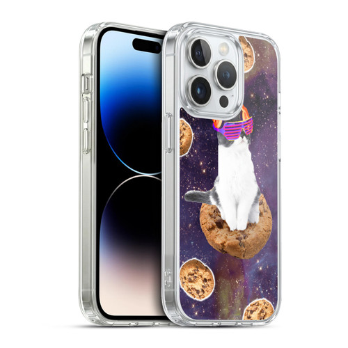 Random Galaxy Space Cat Dream Cookie Galaxy Soft Gel Case for Apple iPhone 13 Pro & MagSafe