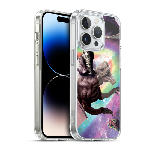 Random Galaxy Space Cat Galaxy Dragon Soft Gel Case for Apple iPhone 13 Pro & MagSafe