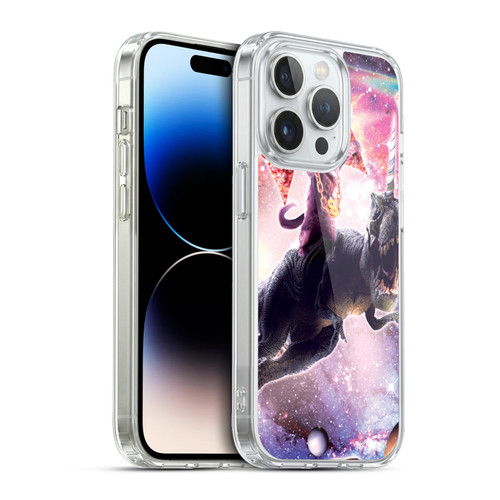 Random Galaxy Space Cat Thug & Dinosaur Unicorn Soft Gel Case for Apple iPhone 13 Pro & MagSafe