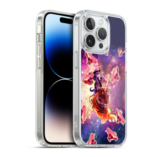 Random Galaxy Space Cat Tiger Unicorn With Bacons Soft Gel Case for Apple iPhone 13 Pro & MagSafe